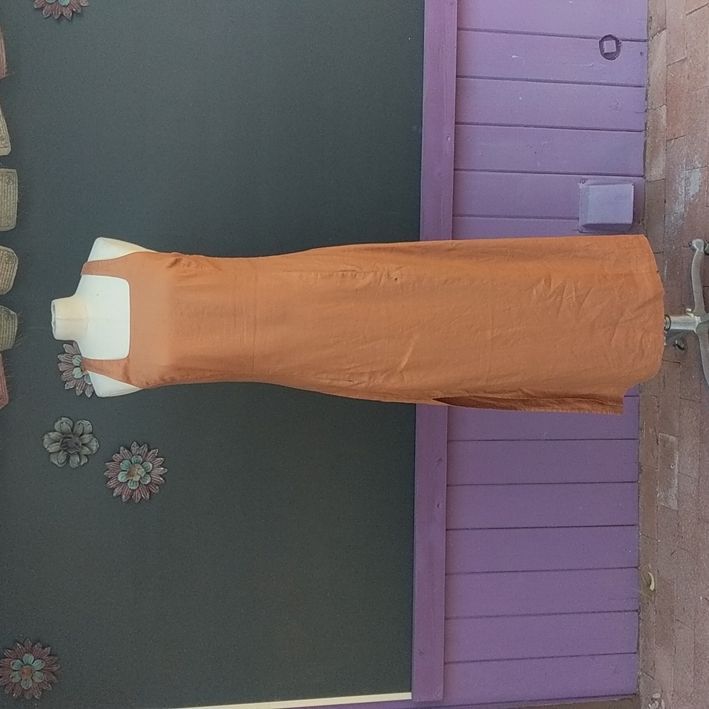 Vintage limited America linen cross back summer dress